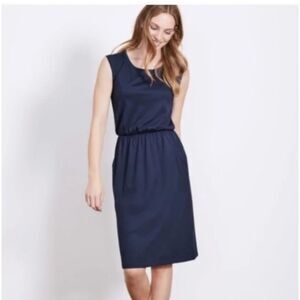 Boden Blackberry Jersey Day Dress Navy Blue With Pockets